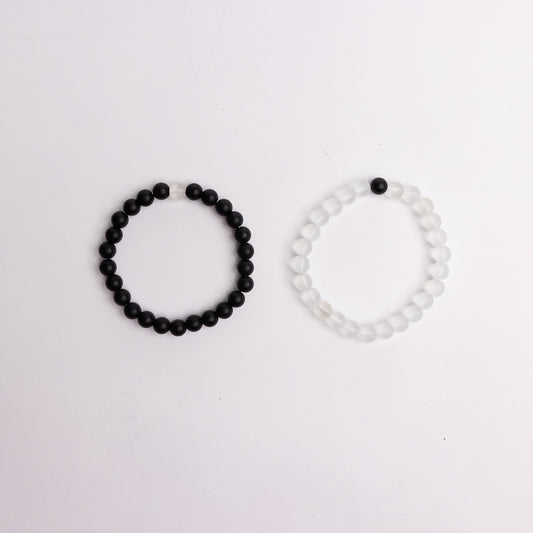 Black & Clear Bracelet Set