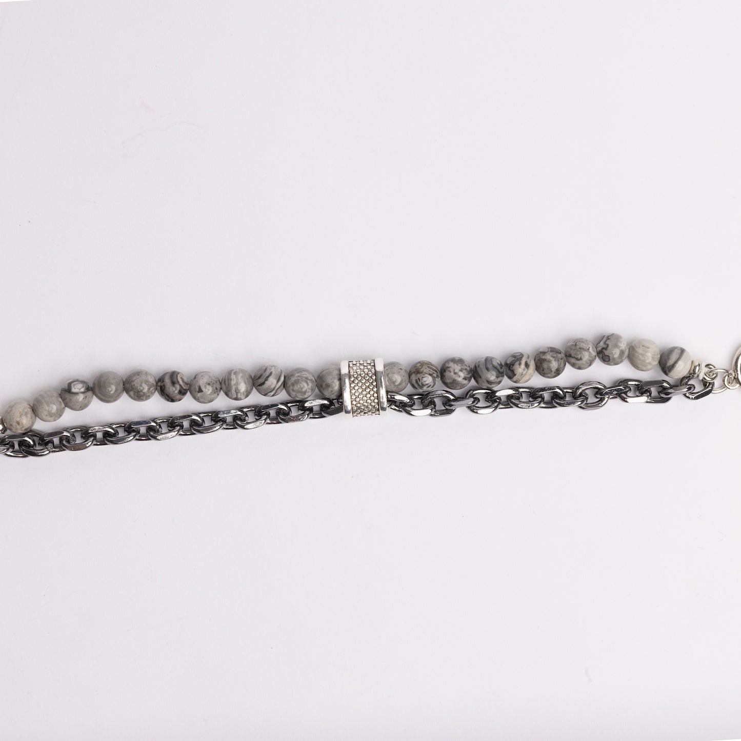 Natural Beaded & Steel Bracelets