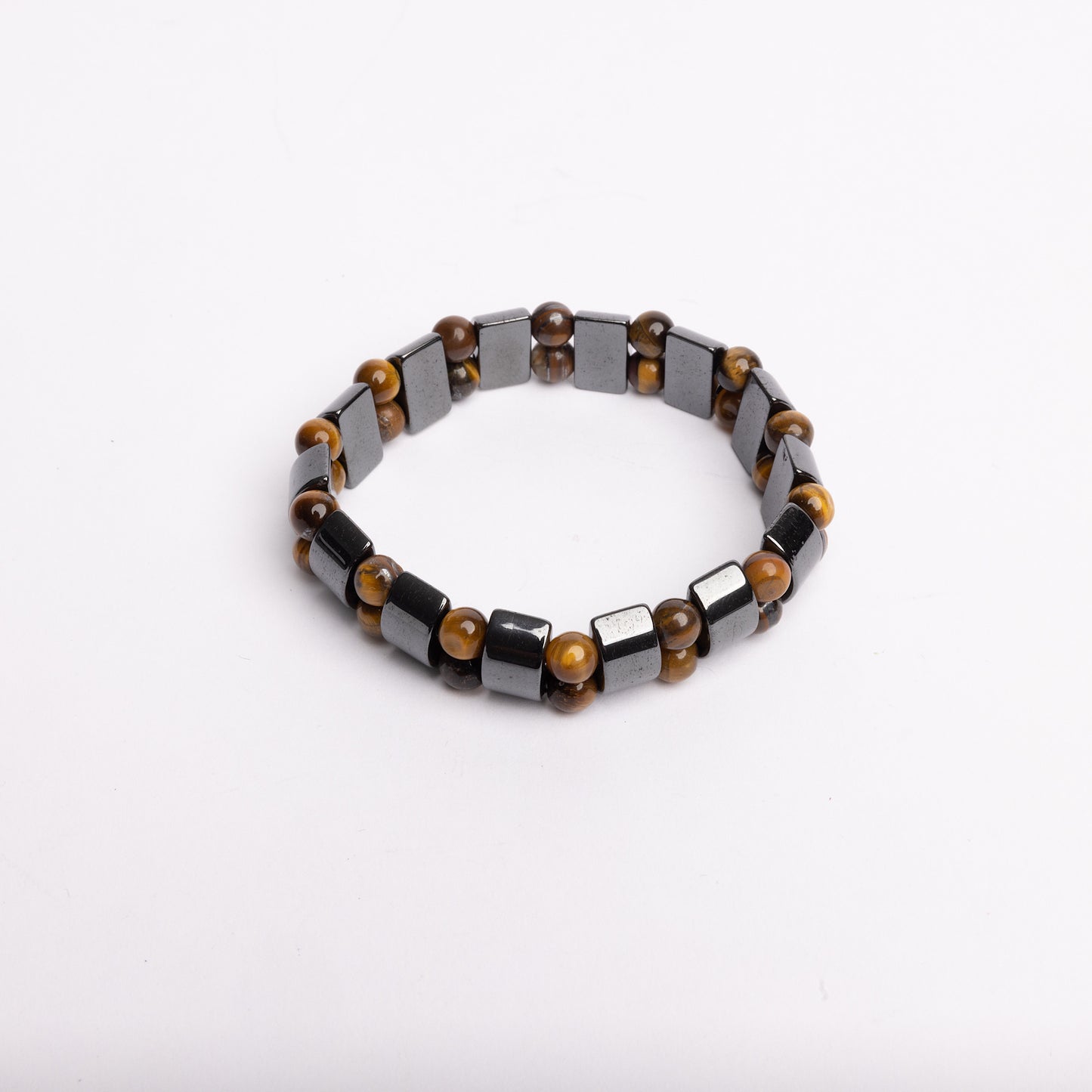 Double Brown Beaded Bracelet