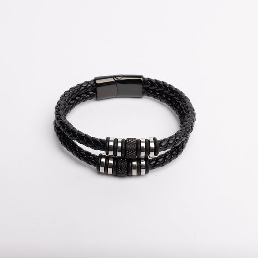 Banded Leather Bracelet