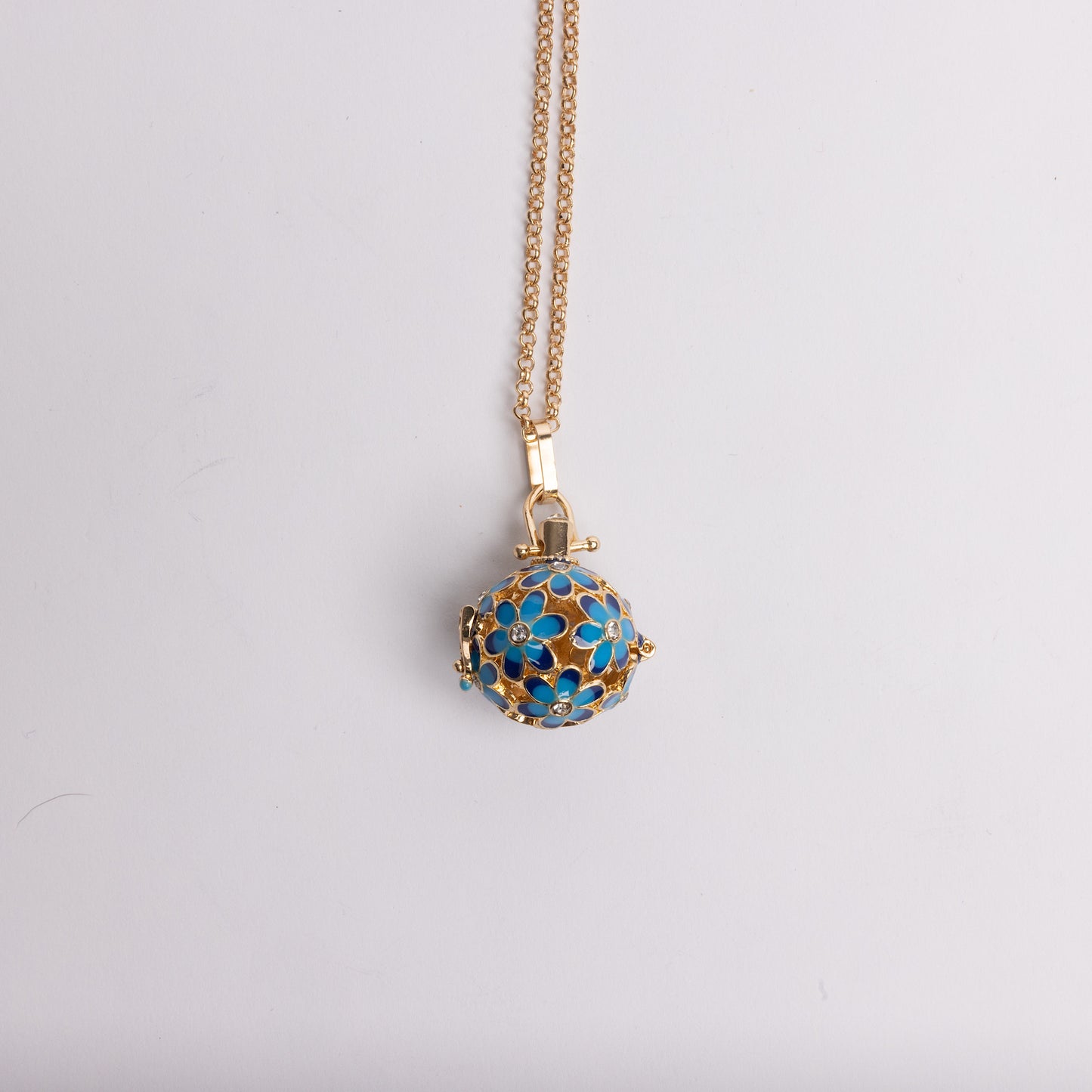 Turquoise Gold Flower Imitation Necklace