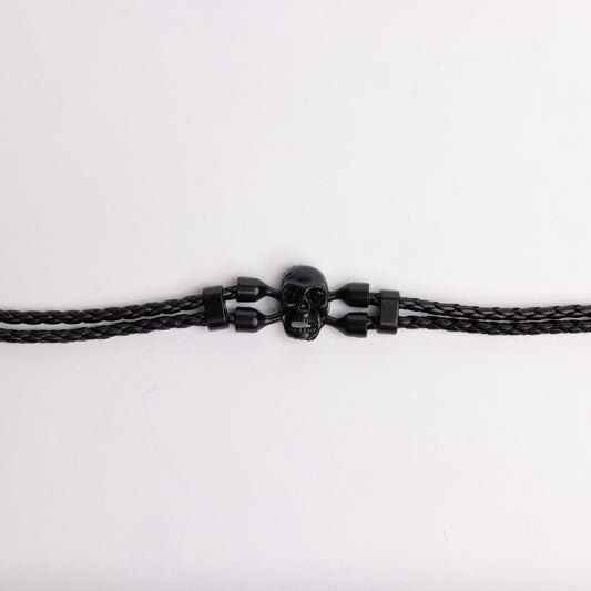 Black Skull Beaded Bracelet