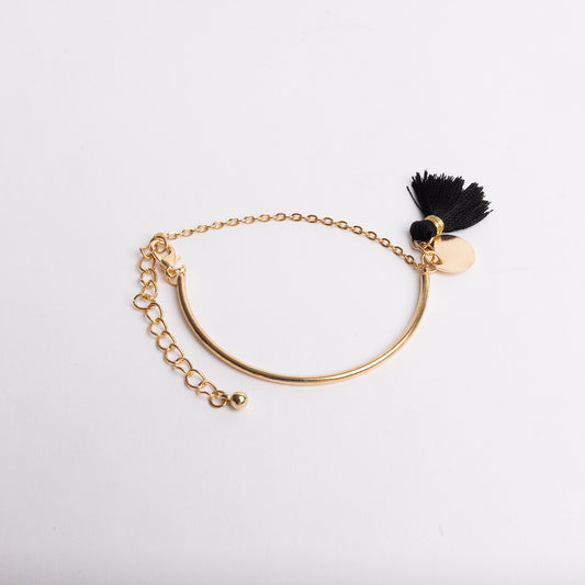 Black Tassel + Gold Bracelet (3pc.)